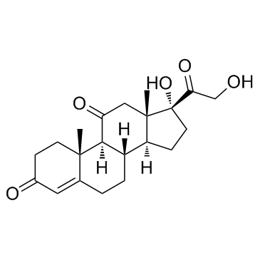Cortisone (17-Hydroxy-11-dehydrocorticosterone) 化学構造