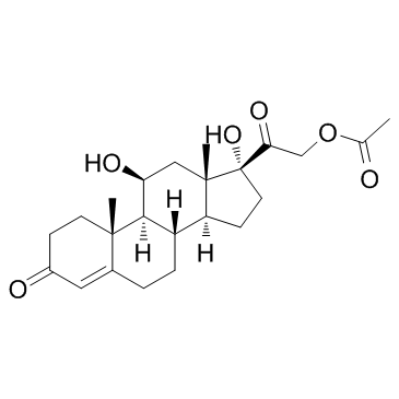 Hydrocortisone acetate (Hydrocortisone 21-acetate) 化学構造