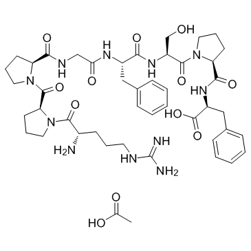 [Des-Arg9]-Bradykinin acetate 化学構造