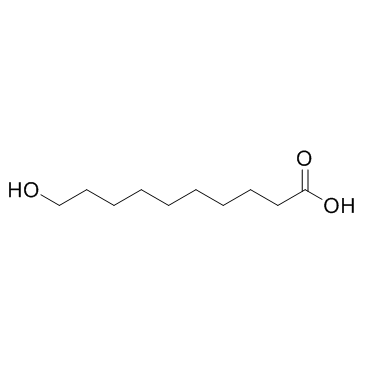 10-Hydroxydecanoic acid (NSC 15139) 化学構造