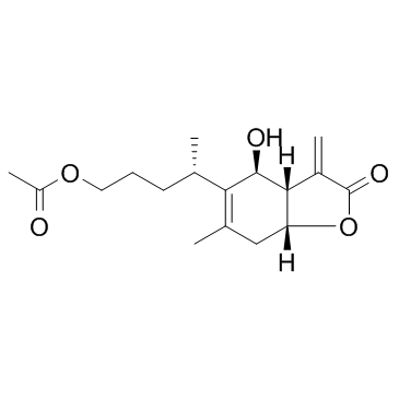 Inulicin (1-O-Acetylbritannilactone)  Chemical Structure