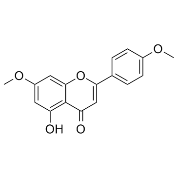 7,4'-Di-O-methylapigenin (4',7-Dimethoxy-5-Hydroxyflavone) 化学構造