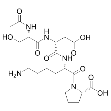 N-Acetyl-Ser-Asp-Lys-Pro 化学構造