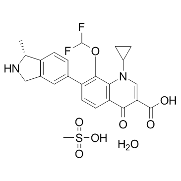 Garenoxacin Mesylate hydrate (BMS284756 (Mesylate hydrate)) Chemical Structure