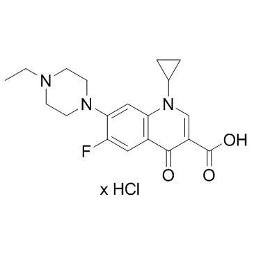 Enrofloxacin hydrochloride (BAY-Vp2674 hydrochloride)  Chemical Structure