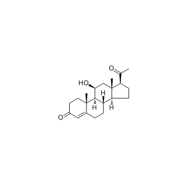 11beta-Hydroxyprogesterone (11β-Hydroxyprogesterone) 化学構造