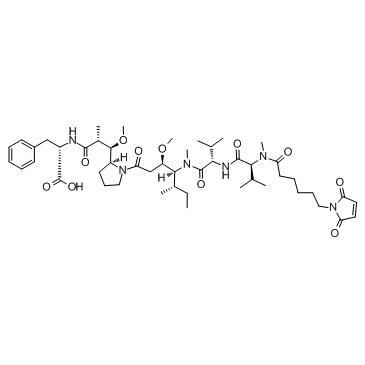 McMMAF (Maleimidocaproyl monomethylauristatin F)  Chemical Structure