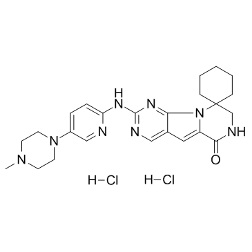 Trilaciclib hydrochloride (G1T28 hydrochloride) 化学構造