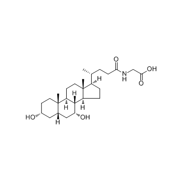Glycochenodeoxycholic acid (Chenodeoxycholylglycine) 化学構造