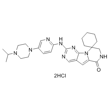 Lerociclib dihydrochloride (G1T38 dihydrochloride) 化学構造