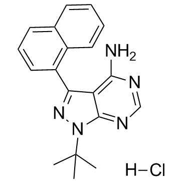 1-Naphthyl PP1 hydrochloride (1-NA-PP 1 hydrochloride)  Chemical Structure