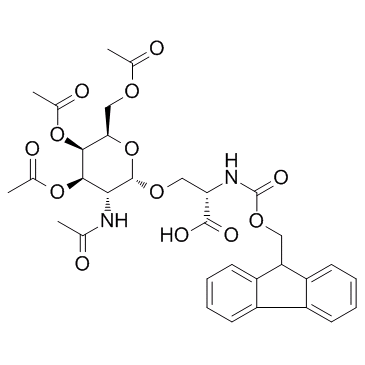 Fmoc-Ser(O-α-D-GalNAc(OAc)3)-OH Chemische Struktur