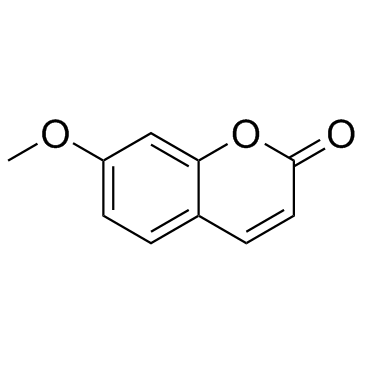 Herniarin (7-Methoxycoumarin) 化学構造