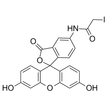 5-IAF (5-Iodoacetamidofluorescein) Chemische Struktur