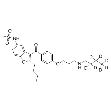 Debutyldronedarone D7 (SR-35021 D7) 化学構造
