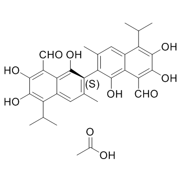 (S)-Gossypol acetic acid  Chemical Structure