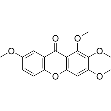1,2,3,7-Tetramethoxyxanthone 化学構造
