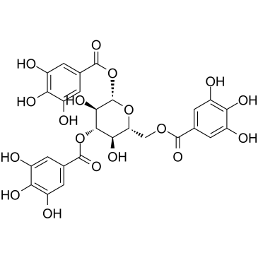 1,3,6-Tri-O-galloyl-beta-D-glucose  Chemical Structure