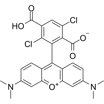1,4-Dichloro 6-carboxytetramethylrhodamine 化学構造