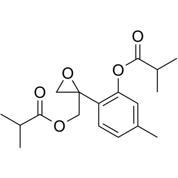 10-Isobutyryloxy-8,9-epoxythymol isobutyrate 化学構造