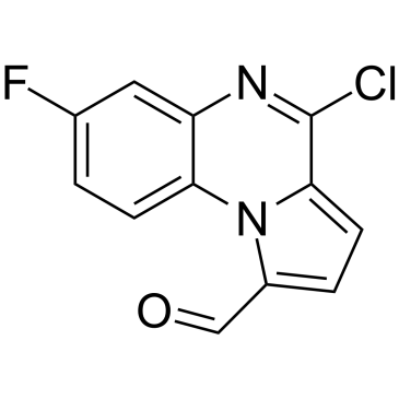 4-Chloro-7-fluoropyrrolo[1,2-a]quinoxaline-1-carbaldehyde 化学構造