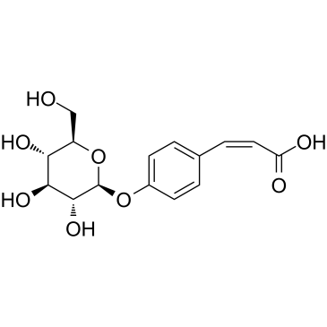 4-O-beta-Glucopyranosyl-cis-coumaric acid 化学構造