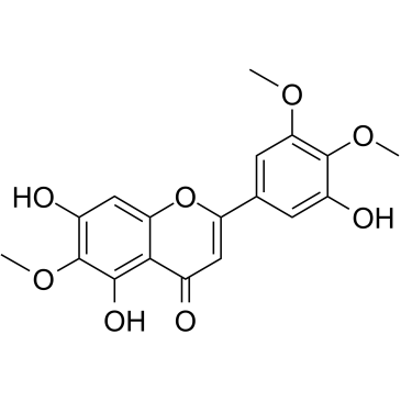 5,7,3'-Trihydroxy-6,4',5'-trimethoxyflavone  Chemical Structure