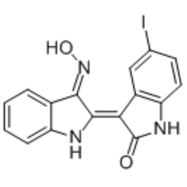 5-Iodo-indirubin-3'-monoxime  Chemical Structure