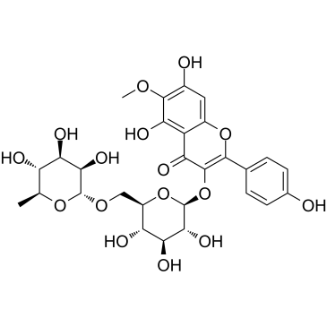 6-Methoxykaempferol 3-O-Rutinoside  Chemical Structure