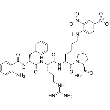 Abz-FR-K(Dnp)-P-OH Chemische Struktur