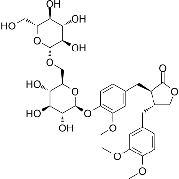 Arctigenin 4'-O-β-gentiobioside 化学構造