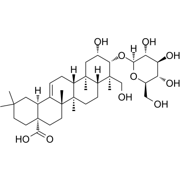 Bayogenin 3-O-β-D-glucopyranoside 化学構造
