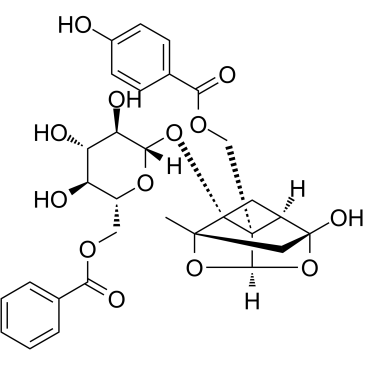 Benzoyloxypaeoniflorin 化学構造