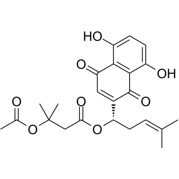 Beta-Acetoxyisovalerylshikonin التركيب الكيميائي