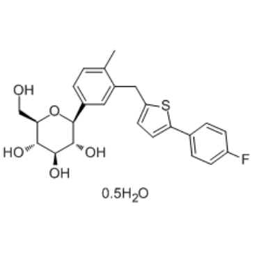Canagliflozin hemihydrate Chemische Struktur