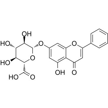Chrysin-7-O-glucuronide 化学構造