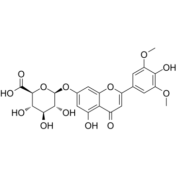 Chrysin-7-O-β-D-glucuronide Chemische Struktur