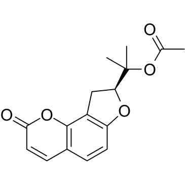 Columbianetin acetate Chemische Struktur