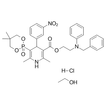 Efonidipine hydrochloride monoethanolate 化学構造