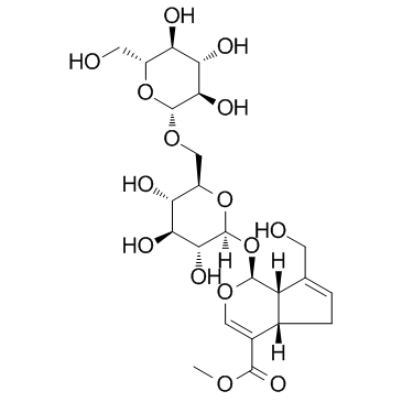 Genipin 1-β-D-gentiobioside Chemische Struktur