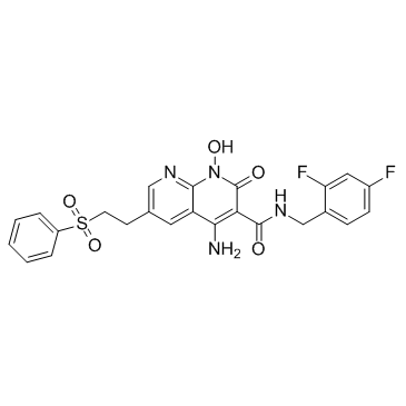HIV-1 integrase inhibitor 4 化学構造