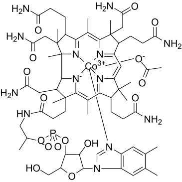 Hydroxocobalamin acetate التركيب الكيميائي
