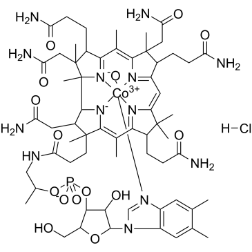 Hydroxocobalamin monohydrochloride التركيب الكيميائي