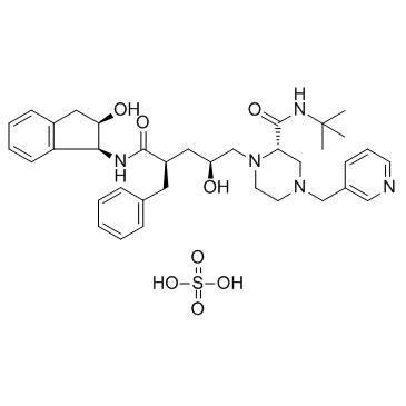Indinavir sulfate 化学構造