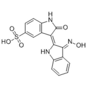 Indirubin-3'-monoxime-5-sulphonic acid 化学構造