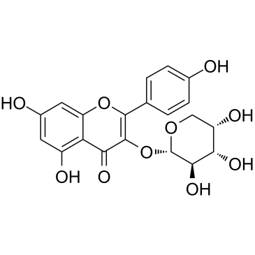 Kaempferol 3-O-arabinoside 化学構造