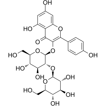 Kaempferol 3-O-sophoroside Chemische Struktur