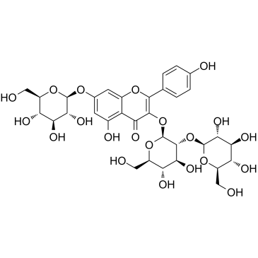 Kaempferol 3-sophoroside-7-glucoside Chemical Structure