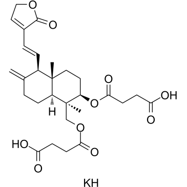 Kalii Dehydrographolidi Succinas 化学構造