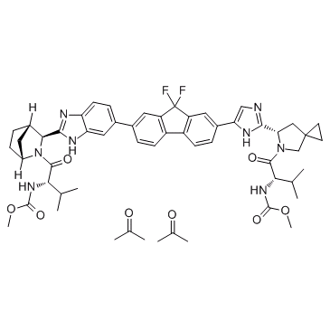 Ledipasvir diacetone Chemische Struktur
